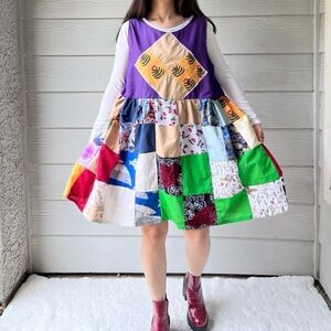 Handmade Sleeveless Quilted Dress SKU 04309